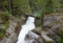 Vodopád Stuibenfall v Tyrolsku