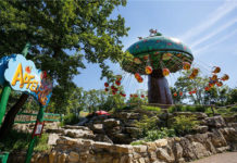 Atrakce Jablečný let (Apfelflug) ve Familyparku Neusiedlersee