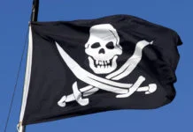 Plujte s piráty na Černé perle Pirátská vlajka