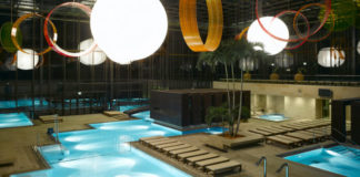 Lázně Merano Pohled na bazény v lázních Merano