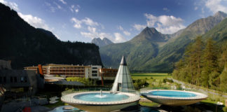 Designové lázně Aqua Dome Celkový pohled na Aquadome Ötztal