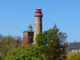 Pohled na majáky na Kap Arkona