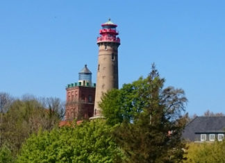 Kap Arkona – nejnavštěvovanější místo na Rujáně Pohled na majáky na Kap Arkona