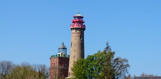 Pohled na majáky na Kap Arkona