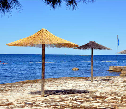 Pláž v rezortu Plava laguna, Poreč