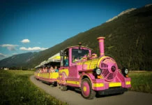 Vláček Bummelbär v Imstu, údolí Ötztal