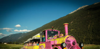 Vláček Bummelbär Vláček Bummelbär v Imstu, údolí Ötztal