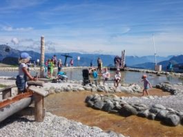 Dětský areál u lanovky Spieljochbahn – zábava na celý den nejen pro děti Spieljochbahn - jezírko