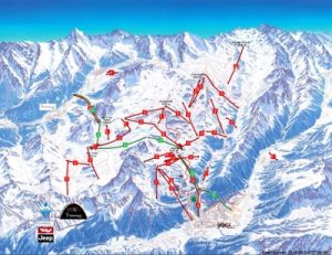 Silvretta Arena - mapa skiareálu