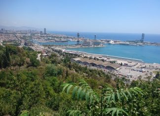 Procházka Barcelonou Zahrady Jardins del Mirador de l'Alcalde -výhled na Barcelonu