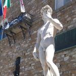 Replika sochy Davida od Michelangela Buonarrotiho na náměstí Piazza della Signoria