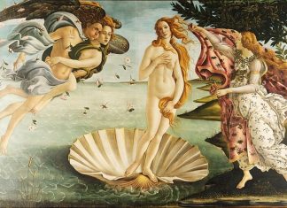 Galleria degli Uffizi (Galerie Uffizi) Zrození Venuše od Botticelliho