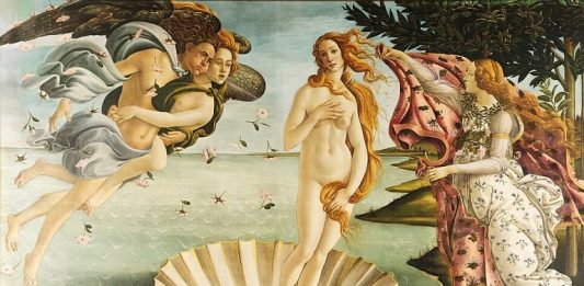 Galleria degli Uffizi (Galerie Uffizi) Zrození Venuše od Botticelliho